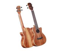 JTYUERWQ Solid Top Cutaway KOA Ukulele Concert Ukulele Electric 23 Inch Ukulele Starter Kit