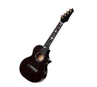 JTYUERWQ Tenor Ukelele High Gloss AAA Solid Mahogany Acoustic String Instruments Hawaii Mini Guitar With Pickup Ukulele Starter Kit(26 BK Pickup)