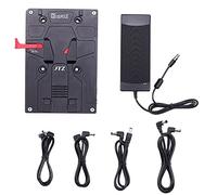 JTZ DP30 C5 LE CCUPS D-Tap V-Mount V-Lock Battery Plate with 15mm/19mm Rail Rod Clamp for EOS R5 R6 Z6 Z7 II GH4/5/5s Blackmagic BMPCC 4K 6k Pro DSLR Monitor EVF Power Supply Plate