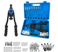 JTZXJJX 13 Inch Rivet Nut Gun Kit,Rivet Nut Tool,Nut Kit with 110 Rivet Nuts, 7 Metric and 7 Inch Mandrels 110 Pcs Rivet Nuts from M3 to M12 with Carrying Case