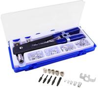 JTZXJJX 86Pcs Hand Rivet Tool Nut Setter Kit, Thread Blind Riveting Tools, Wrench Nut Sert, Riveter Threaded Insert Tool with Metric Rivet Nuts Assortment M3 M4 M5 M6 M8