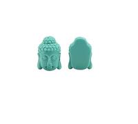 JTZYM 10PCS 15-28mm Pink Shell Resin Coral Buddha Head Beads Charm Pendant Buddha Head Spacer Beads For Jewellery Making Tibetan Buddha Beads