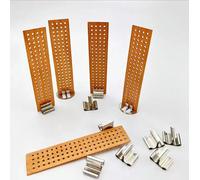 JTZYM 13/15 * 130MM 3/6Sets Round Hollow Grid Large Wood wicks For Candle Making With Metal Holder Smokeless Soy Candle wicks Crackle Wood wicks