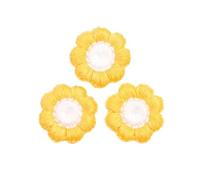 JTZYM 30PCS 2CM Small Sunflowers Handmade Crochet Appliques Crochet Flower Patches Small Embroidery Patch Iron On Appliques For Clothing