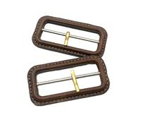 JTZYM 5PCS Black Leather Covered Belt Buckle Kit, Inner Size 26/52MM, Replacement Clasp for Straps, Ideal for DIY Belt and Bag Making