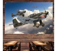 Ju 87B-1 Stuka WWII German Bomber Posters Wall Banner Air Force Jet Fighter Canvas Painting HD Print Hang Flag Aviation Military Wall Art Pictures for Living Room Home Decoration 1