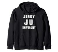 JU Jerky University Funny College Zip Hoodie