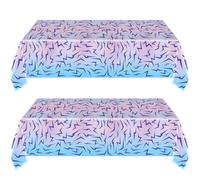 JU XIN 2Pcs Purple Demon Party Tablecloth |108 x 54 Inch| Hunters Birthday Party Supplies