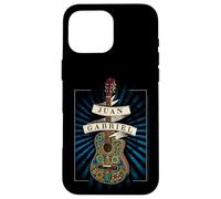 Juan Gabriel Guitar With Blue Sunburst Case for iPhone 16 Pro Max