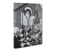 Juan Gris Still Life No.1 Canvas Print | Gallery Wrapped 30mm Frame Wall Art | 30x20 inches | Ready to Hang | Classic Still Life Picture | Living Room Bedroom Lounge Office