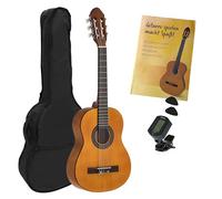Juan Miguel Navarrez concert guitar - classical guitar - 1/2 honey - natural - starter set - incl. bag, plectrums, book, tuner