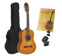 Juan Miguel Navarrez concert guitar - classical guitar - 3/4 honey - natural - starter set - incl. bag, plectrums, book, tuner