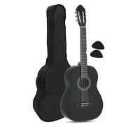 Juan Miguel Navarrez concert guitar, classical guitar, 4/4 black, incl. bag