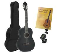 Juan Miguel Navarrez concert guitar - classical guitar - 4/4 black - starter set - in ag, plectrums, book, tuner