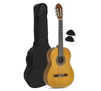 Juan Miguel Navarrez concert guitar, classical guitar, 4/4 honey - natural, incl. bag