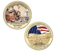 JUANLI Commemorative Coin 80Th Anniversary Attack On Pearl Harbor Gold Plated Us Army Challenge Coin Military Souvenir Gift