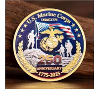 JUANLI Commemorative Coin The 250Th Anniversary 1775-2025 U.S Marine Corps Souvenir Coin