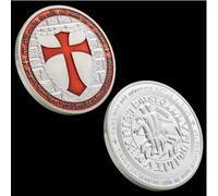 JUANLI Commemorative Coin The European German Cross Knight's Commemorative Medal Silver Plated Challenge Coin