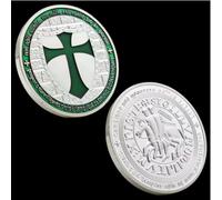 JUANLI Commemorative Coin The European German Cross Knight's Commemorative Medal Silver Plated Challenge Coin