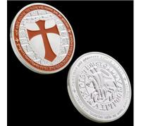 JUANLI Commemorative Coin The European German Cross Knight's Commemorative Medal Silver Plated Challenge Coin