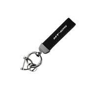 JUANNING Leather Suede Keychain Motorcycle Key Ring For YAM&AHA MT125 MT-125 MT 125 Accessories(B)
