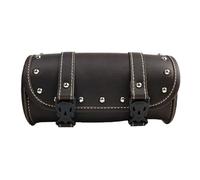 JUANNING Motorcycle Fork Saddle Bags Leather Waterproof Tool Roll Barrel Bag Saddlebags Storage for Har&Ley Sportster Touring Dyna Softail(Style B)