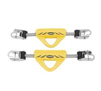 JUANQIAPAS 2PCS Diving Fin Spring Strap 316 Stainless Steel Dual Use Scuba Diving Fin Spring Heel Strap Assembly with Buckles for Jet Fin for OMS (Yellow)