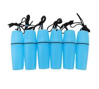 JUANQIAPAS 6PCS Kayak Container Bottle ABS Portable Kayak Sealed Bottle Dry Canister with Hook Rope for Diving Snorkeling Surfing Kayaking Boating (Blue)