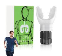 JUANSHI® Lung Exerciser - Deep Breathing Trainer &Lung Trainer Oxyfit Breathing Device Portable Resistance Breathing Aids for Lungs Respiratory Trainer Power Breathe Lung Flexer Lung Cleanse (White)