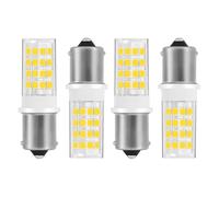 Juanw BA15S RV Back-Up LED Bulb for Patio Light Deck,Lawn Mower,Snowblower,Marine Boat,Landscape Patio,Deck,1141/1156 Single Contact Base AC/DC12-24V (Warm White, 4Pack)