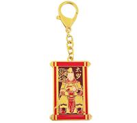 Juanxian 2026 Tai Sui Amulet Keychain, General Wen Zhe Talisman for Blessing, Chinese Zodiac Protection Charm for Year of Rat Horse Rabbit Rooster, Cultural New Year Gift for Good Fortune