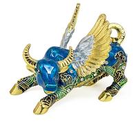 Juanxian Celestial Sky Bull Statue, Wealth & Momentum Symbol from Chinese Lunar Mansions, Feng Shui Decor for Investor Office Desk, Zodiac Animal Sculpture for Abundance & Good Timing