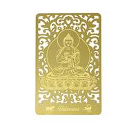 juanxian Feng Shui Bodhisattva Sheep&Monkey (Vairocana) Printed Golden Card W4121