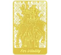 Juanxian Feng Shui Healing Deer And Bamboo Golden Grove Card W5693