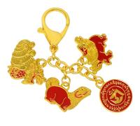 Juanxian Feng Shui Keychain Three Harmony Animals Key Chain Amulet Wealth Rings Accessories Aesthetic for Car Keys Handbags Backpacks W5475