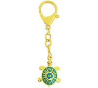 Juanxian Feng Shui & Mystic Totem Etched Period 9 Flying Star & Lo Shu Square Tortoise Animal Keychain Zinc Alloy Pendant Gift for Luck w5767