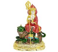 Juanxian Ksitigarbha on Chi Lin Statue, Earth Store Bodhisattva Figurine with Dragon Horse, Buddhist Art Sculpture for Home Protection & Harmony, Zen Meditation Decor, Collector's Cultural Gift