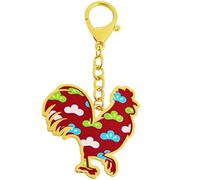 Juanxian Rooster Chinese Zodiac Keychain, Ally Amulet for Confidence & Honesty, Gui Ren Talisman for Punctuality & Recognition, Meaningful Cultural Gift for Rooster Sign