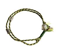 juanxian Tibetan Buddhist Lucky Woven Amulet Tibetan Bracelets & Bangles Anklet For Women And Men Handmade Lucky Bracelet (Green)