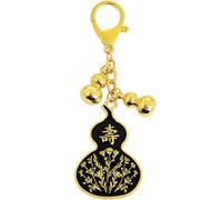 Juanxian Triple Wu Lou Health Keychain - Chinese Longevity & Vitality Symbol, Stainless Steel Amulet for Wellness & Good Fortune W5782