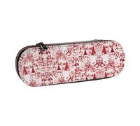 JUANYQME Animal Wilderness Bear Deer Print Leather Pencil Case Unique Print Design, Durable and Functional