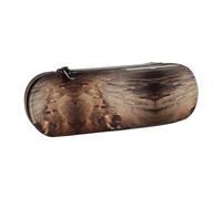 JUANYQME Desert Footprints Print Leather Pencil Case Unique Print Design, Durable and Functional