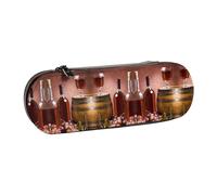 JUANYQME Drink and Food Print Leather Pencil Case Unique Print Design, Durable and Functional