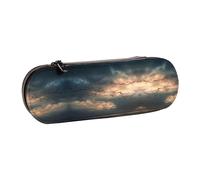 JUANYQME Flying Birds Print Leather Pencil Case Unique Print Design, Durable and Functional