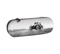 JUANYQME Tractor Agriculture Tranquil Print Leather Pencil Case Unique Print Design, Durable and Functional