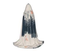 JUANYQME Wilderness Fox Art Print Hooded Cape For Teenagers Stylish, Comfortable, For Kids, Teens