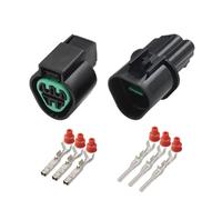 JUANZD 1/5/10/20/50 Sets 3 Pin Waterproof Electrical Auto Black Connector Plug Automotive Wiring Socket PB621-03020 PB625-03027(3p female male,10 SETS_3P)