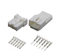 JUANZD 1/5/10/20/Sets 2/3/4/6 Pin Wiring White Automotive Female And Male Connector 7282-8663 7283-8660 DJ7061Y-0.6-11/21(6p female male,20 SETS_6P)