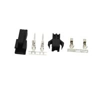 JUANZD 10-100Set Black White Blue Green Red SM Connector Plug Pitch 2.54MM Female Male Housing + Terminals SM-2P SM-2R JST SM2.54 2Pin(Black,100SETS_2P)