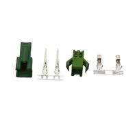 JUANZD 10-100Set Black White Blue Green Red SM Connector Plug Pitch 2.54MM Female Male Housing + Terminals SM-2P SM-2R JST SM2.54 2Pin(Green,100SETS_2P)